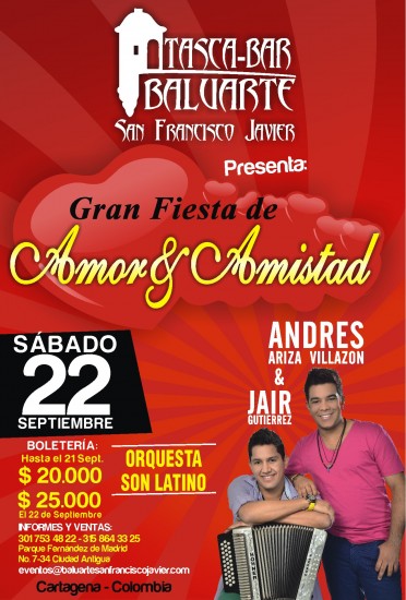 AFICHE GRAN FIESTA DE AMOR Y AMISTAD