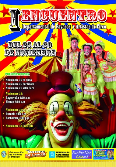 afiche Encuentro dptal de payasos