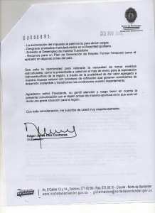 Carta Presidente 2486