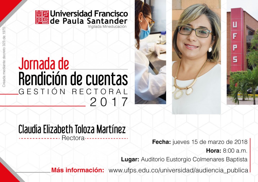Jornada de rendicion de cuentas ufps