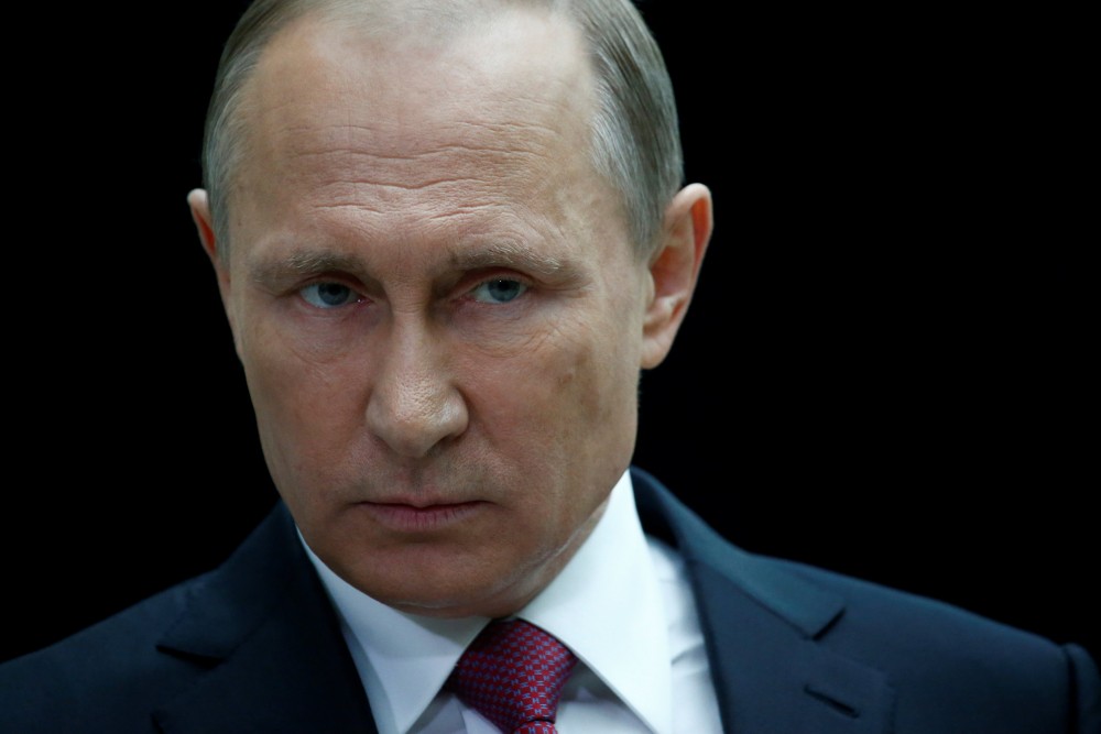 Russian President Putin attends a meeting with journalists following a live nationwide broadcast call-in in Moscow