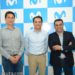 De izquierda a derecha: José Antonio Cassinelli, Director B2C de Telefónica Movistar; Fabián Hernández, Presidente CEO de Telefónica Movistar Colombia y Elkin Rodríguez, Gerente Regional Nororiente de Telefónica Movistar, durante el lanzamiento de Fibra Óptica en Cúcuta.