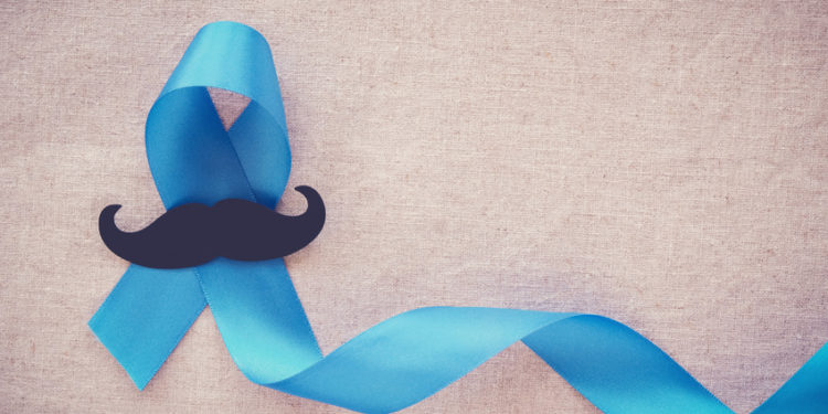 Light blue ribbons with mustache , Prostate Cancer Awareness, Men health awareness, Movember month