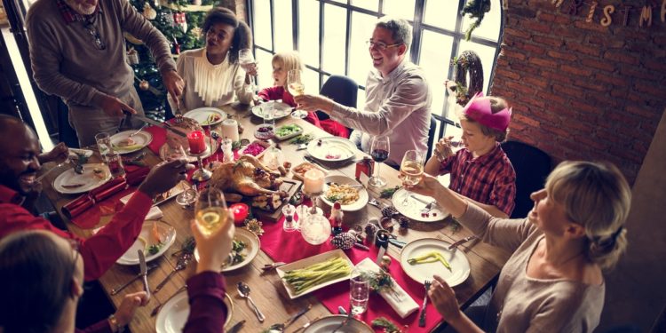 Family Together Christmas Celebration Concept