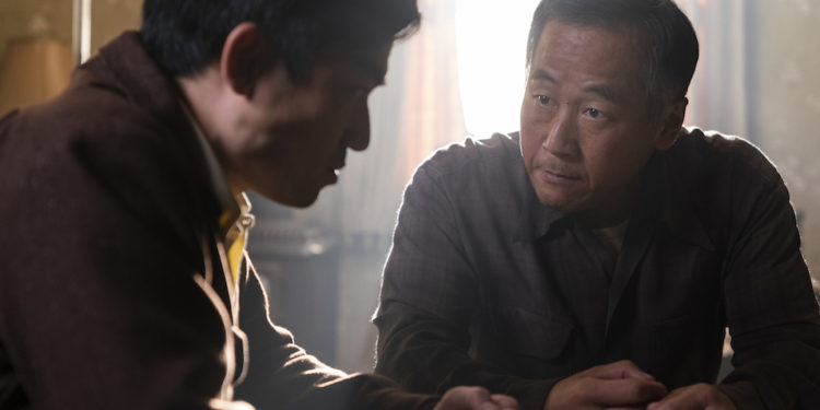 Shingo Usama as Henry Nakayama, Derek Mio as Chester Nakayama - The Terror _ Season 2, Episode 1 - Photo Credit: Ed Araquel/AMC