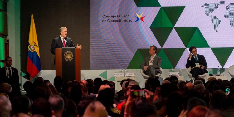 'Nuestro propósito es que esa meta nacional de ser un país de ingreso alto, se afiance, se consolide y se pueda materializar en este Gobierno', afirmó el Presidente Iván Duque al intervenir en el acto de presentación del Informe Nacional de Competitividad