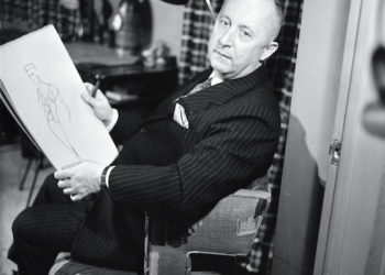 November 7, 1955 Christian Dior at home for PERSON TO PERSON.  T8583_17
Copyright CBS Broadcasting, Inc., All Rights Reserved, Credit: CBS Photo Archive