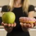 Dieting, Choice, Fruit, Donut, Women