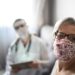 Portrait of senior patient on medical consultation at her house
