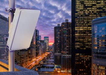 Beautiful Sunset over Chicago Riverwalk - Cityscape