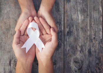 White ribbon symbol of peace International day of non violence.