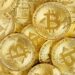 Gold bitcoins cryptocurrency digital finance remixed