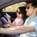 Travel. Couple is traveling in the car
