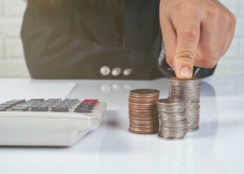 finance and accounting concept. business woman working on desk