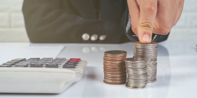 finance and accounting concept. business woman working on desk