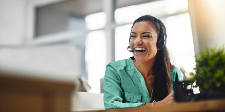 Shot of a female agent working in a call centre