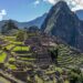 Panoramatic shot of Machu Picchu near exit and entry point