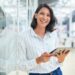 Shot of a young businesswoman using a digital tablet in a modern office
