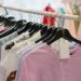 Clothing shop. Clothes on the hangers