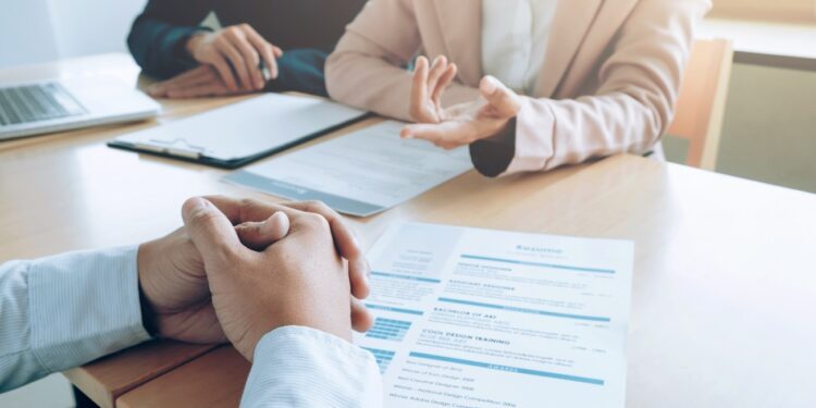 Business situation, job interview concept.