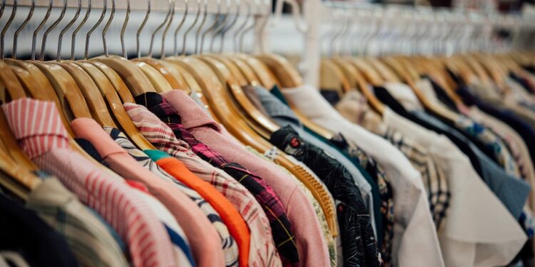 Shop for clothing,Clothes shop on hanger at the modern shop boutique