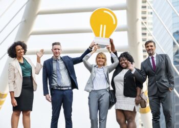 Successful business people with ideas