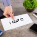 Employee submit or sending resignation letter, Change of job, unemployment, resign concept.