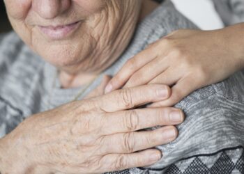 Closeup of a support hands