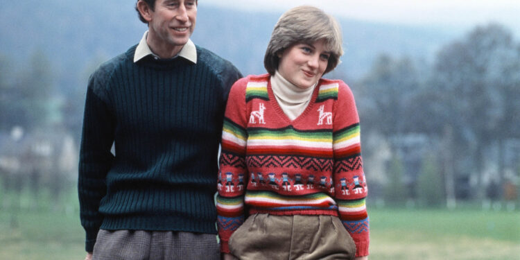 ERKNAM Prince Charles and Lady Diana Spencer vacationing at Balmoral in May 1981 during their engagement. Diana's entrance into the royal family was believed to be a strategic move to revitalize a family line that had been destroyed by scandal and irresponsibili