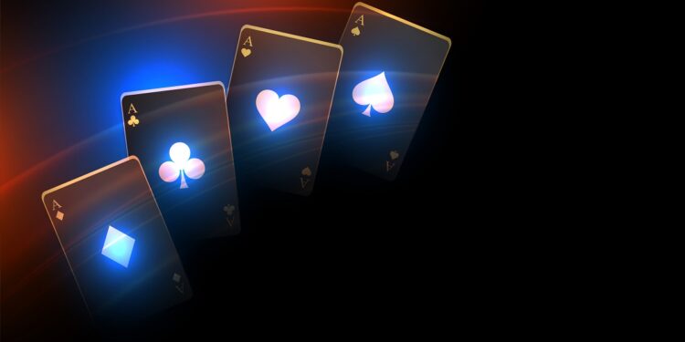 black casino playing card background