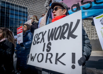 LGBTQ+, immigrant rights, harm reduction and criminal justice reform groups, led by people who trade sex, launched 20+ organization coalition, Decrim NY on February 25, 2019, to decriminalize and decarcerate the sex trades in New York city and state. Senate Labor Committee Chair Ramos and Women’s Health Committee Chair Salazar and Assembly Health Committee Chair Gottfried announced intention to introduce comprehensive decriminalization bill this session. (Photo by Erik McGregor)
