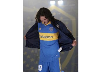 Edinson Cavani es presentado oficialmente en el Estadio Alberto J. Armando - La Bombonera - 
31 de julio de 2023 -  
Foto: Javier Garcia Martino - Prensa CABJ -