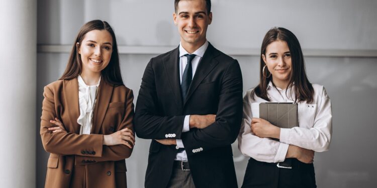 Bussiness people working in team in an office