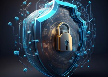 3d render of an internet security badge