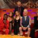 EDITORIAL USE ONLY. Graham Norton with (L-R), Kevin Hart, Sofia Vergara, Jodie Comer, Alan Cumming and Tom Odell  during the filming for the Graham Norton Show at BBC Studioworks 6 Television Centre, Wood Lane, London, to be aired on BBC One on Friday evening. Picture date: Thursday January 11, 2024. Photo credit: Isabel Infantes/PA Wire