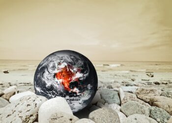 The Earth disaster. Global warming conceptual