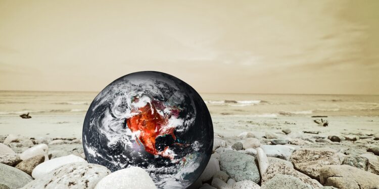 The Earth disaster. Global warming conceptual