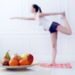 Lifestyle. Cute, attractive woman during yoga exercise