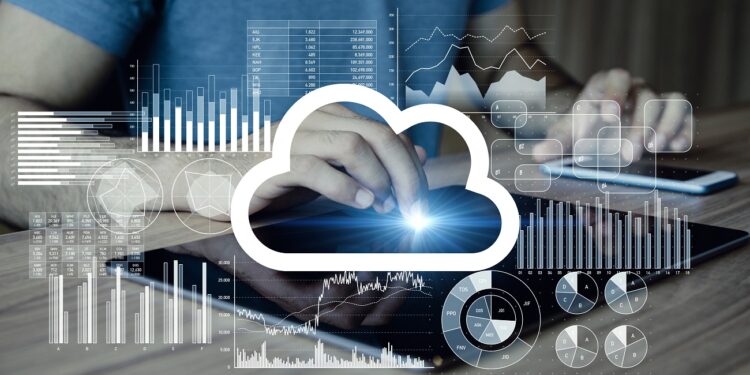 Cloud computing concept.