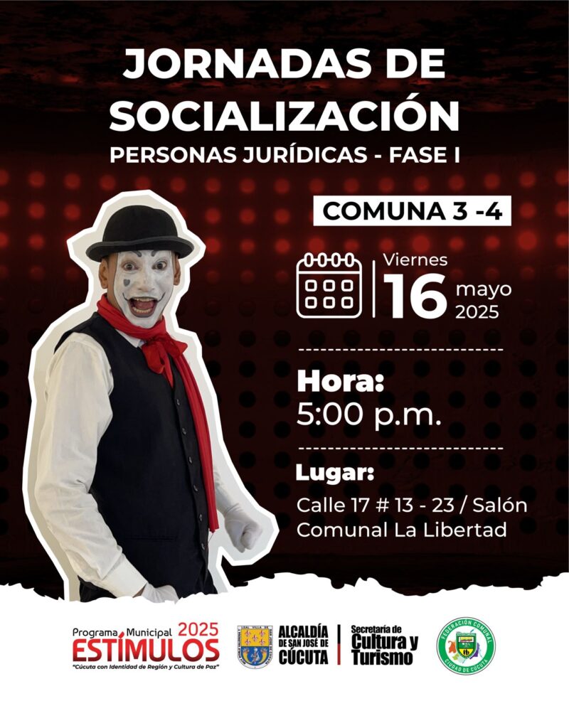 Cúcuta inicia jornadas de socialización del Programa Municipal de Estímulos 2025 