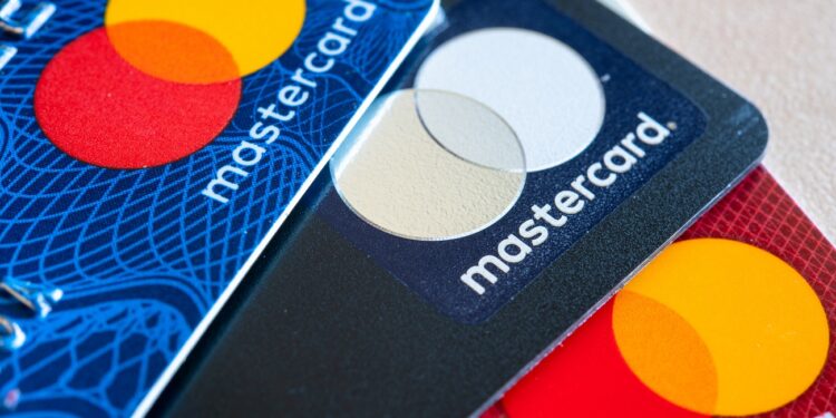 TORONTO, ONTARIO, CANADA - 2019/06/22: In this photo illustration there are three Mastercard Credit Cards. The branding and marketing logo of a financial company. Business related conceptual image. (Photo Illustration by Roberto Machado Noa/LightRocket via Getty Images)