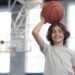happy kid enjoying his gym class