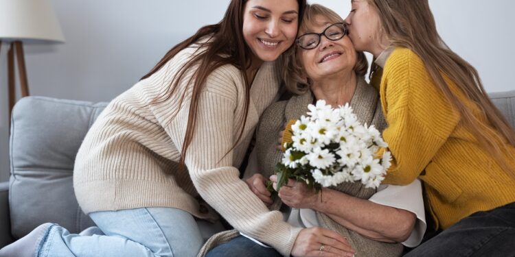 granny spending time with her grandchildren