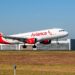 avianca airbus a320 landing on the airport runway