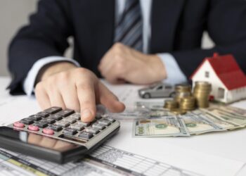 finance business elements assortment with businessman