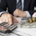 finance business elements assortment with businessman