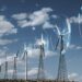 wind energy with wind turbines background
